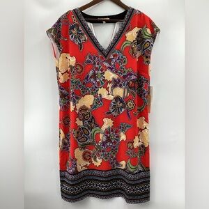 Gibson Latimer Red Sleeveless Túnic Mini Dress